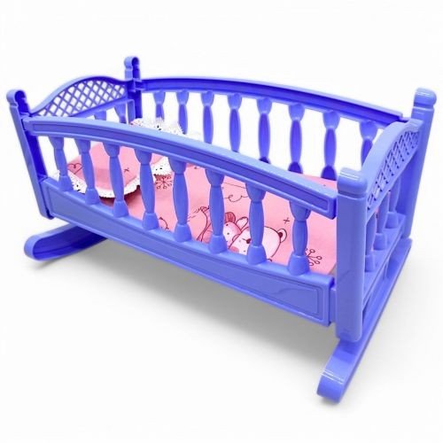 Ліжечко колиска мале з постіллю  (блакитний)