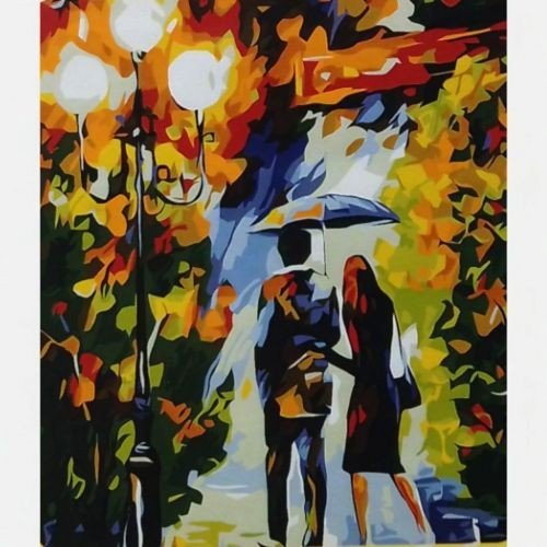 Картина по номерах 0530 ОРТ Закоханi пiд парасолькою 40*50