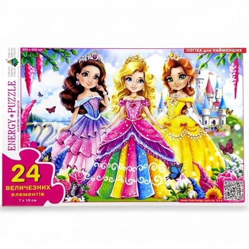 Гра-пазл (Максі) "Казкові принцеси", 24 елемента