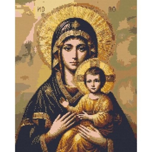 Алмазна мозаїка "Ікона. Божа Матір" 40х50 см