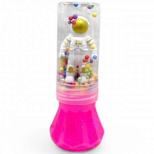 Слайм з іграшкою "Космонавт" 17,5 см  (рожевий)