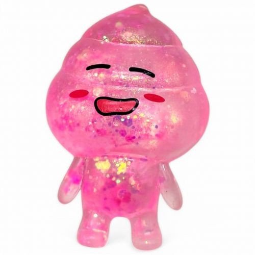 Антистрес жуйка-тягучка "Какашка" 8 см, рожевий