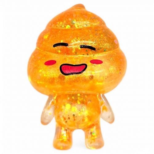Антистрес жуйка-тягучка "Какашка" 8 см, помаранчевий
