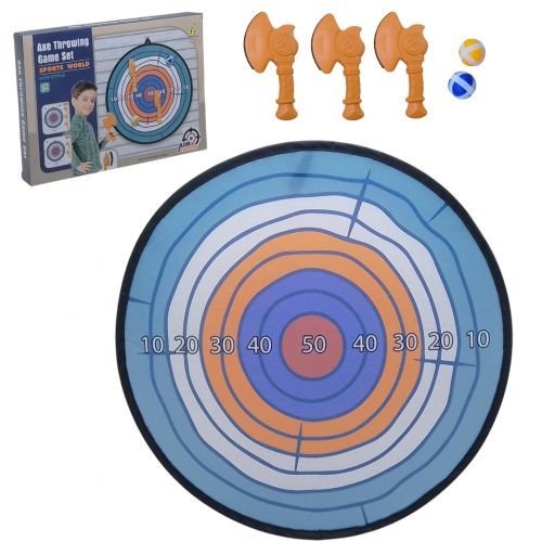 Дартс 2 мʼячика, 3 топорика, 56 см, на липучках