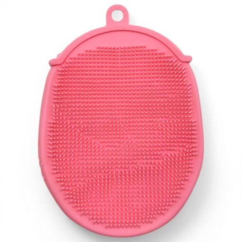 Силіконова мочалка-рукавичка для купання, рожевий
