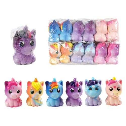 Антистрес-сквіш ЦІНА ЗА 12 ШТУК В УПАКОВЦІ, "Єдиноріжка", ароматизований, в пакеті