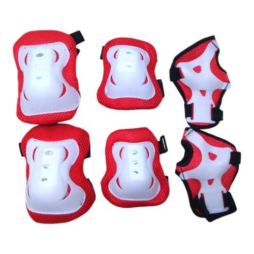 Захист - налокітники, нарукавники, наколінники з липучками (ЧЕРВОНИЙ)