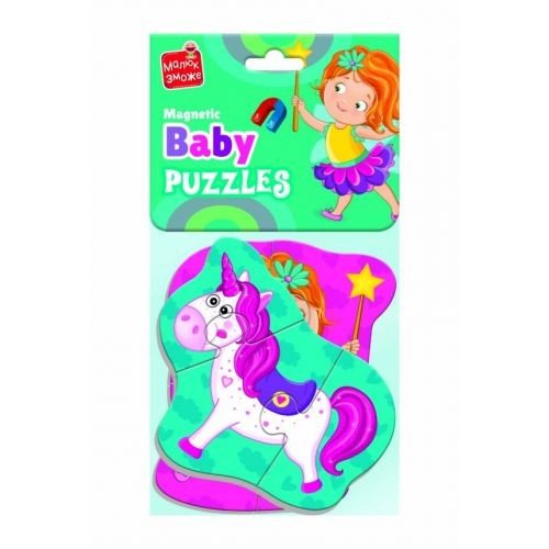 Пазли бейбі, магнітні "Малюк зможе. Фея та єдиноріг"