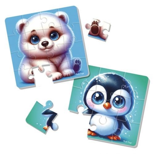 М’які максі пазли “Ведмедик та пінгвеня”