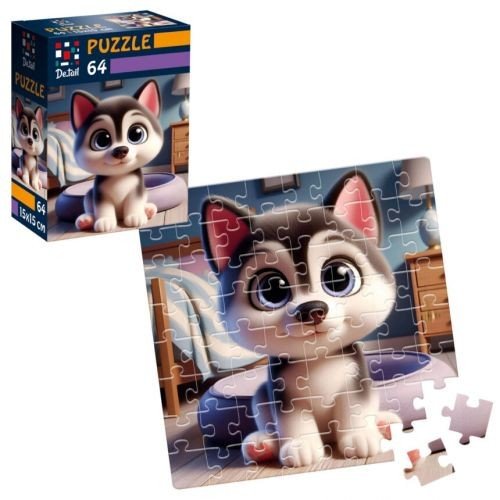 Пазли De.tail. Малий хаскі. 64 деталі
