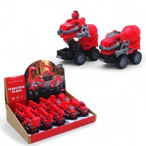 Машинка-трансформер "Будтехніка: динозавр", інерційна, мікс видів, 1 штука