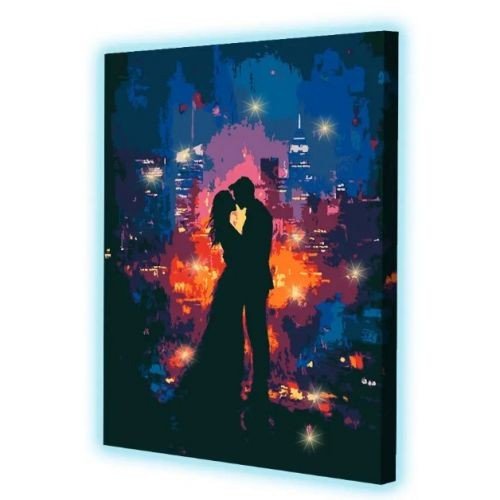 Картина за номерами зі світлодіодною підсвіткою "Яскраві пульсари" 40x50 см