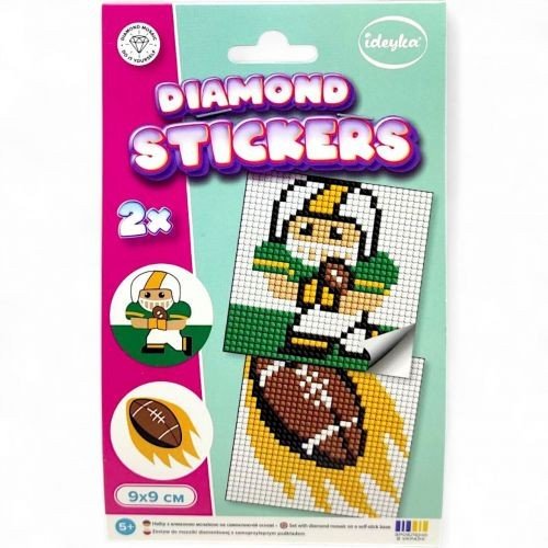 Набір з алмазною мозаїкою на самоклеючій основі "Американський футбол" 9x9 см