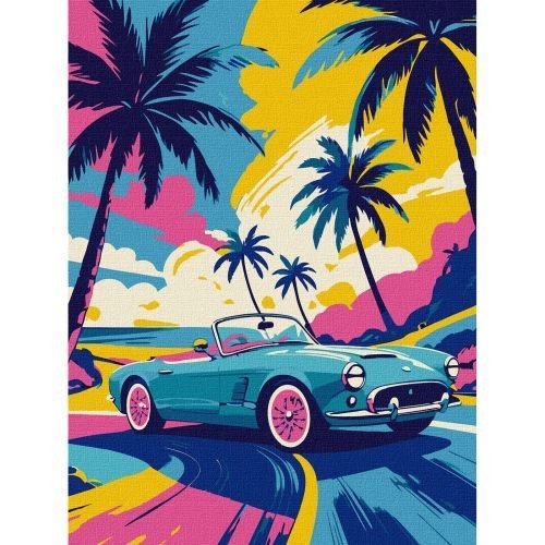 Картина за номерами "Неоновий драйв" 30х40 см