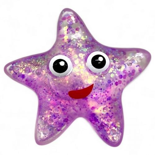 Антистрес, жуйка-тягучка "Зірка" 9 см (фіолетовий)