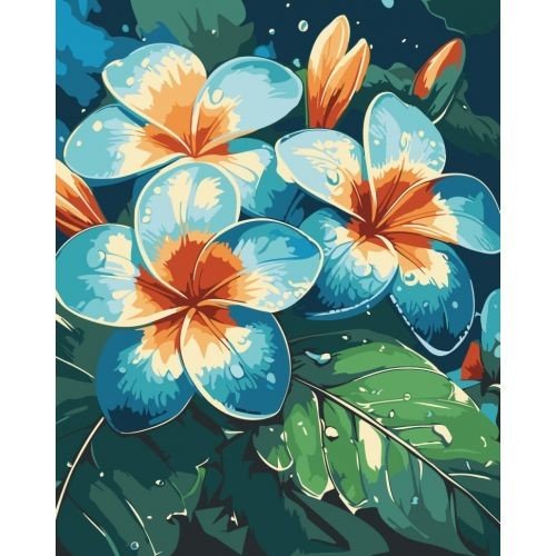 Картина за номерами "Плюмерії" 40x50 см
