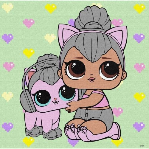 Картина за номерами "L.O.L. Surprise! TroopSurprise Kitty Queen With Kitty" 40х40 см