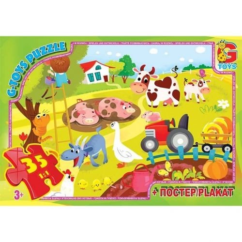 Пазл із серії "Вчимося з задоволенням: Життя на фермі", 35 ел