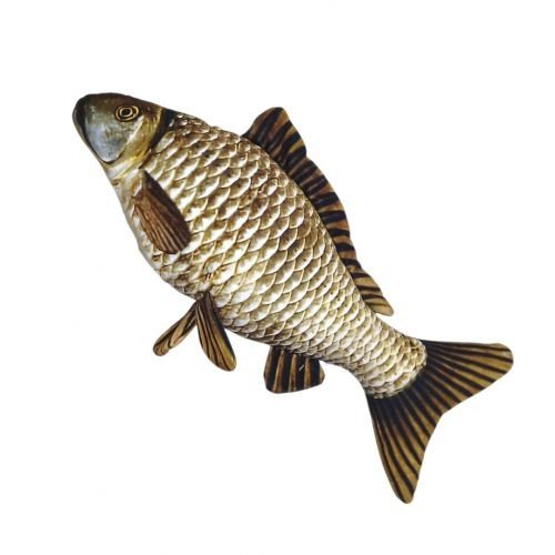 Іграшка мʼяка "Риба карась", 58 см, срібний