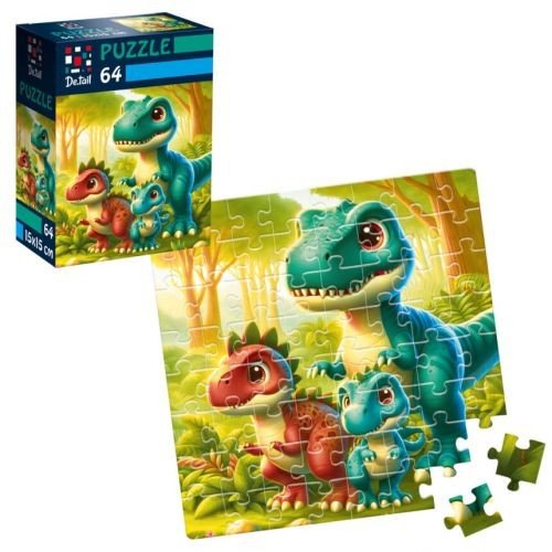 Пазли "De.tail. Веселі динозаврики" 64 деталі