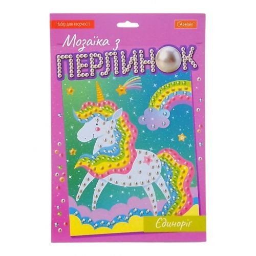 Набір для творчості "Мозаїка з перлинок - Єдиноріг"