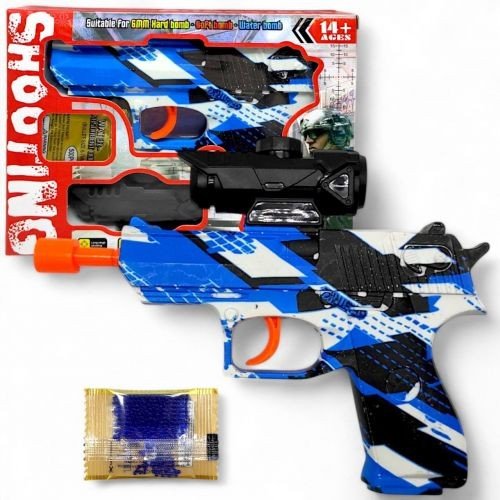 Пістолет стріляє орбізами, в коробці (синій)