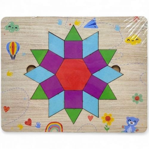 Деревʼяна головоломка "Танграм Зірочка" р. 17х14 см