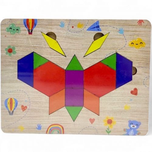 Деревʼяна головоломка "Танграм Метелик" 17х14 см