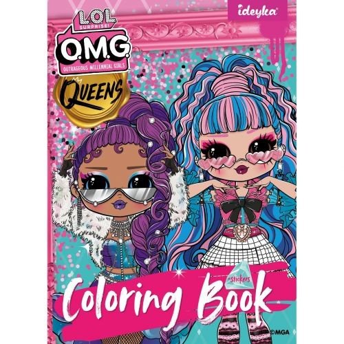 Книжка-розмальовка зі стікерами "L.O.L O.M.G. Queens"
