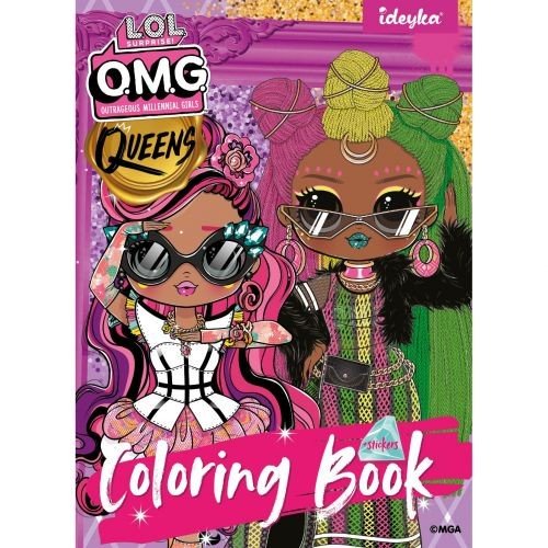 Книжка-розмальовка зі стікерами "L.O.L O.M.G. Queens3"