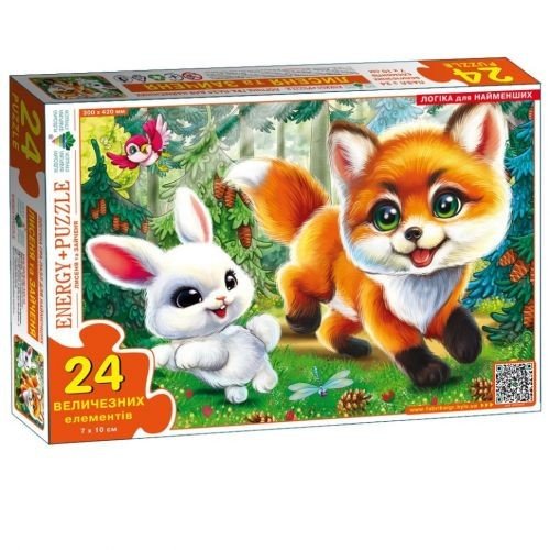 Гра-пазл на 24 елементи "Лисеня та Зайченя"