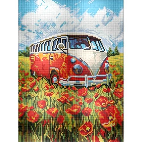 Алмазна мозаїка "Подорож у червоне" 30х40 см