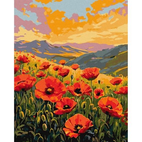Картина по номерах "Тиша серед маків" 40х50 см