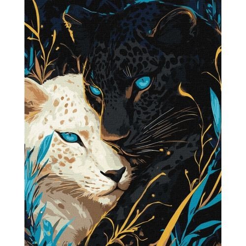 Картина за номерами "Інь Янь" з фарбами металiк, 40х50 см