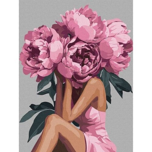 Картина за номерами "Мрійливість" з фарбами металік, 30х40 см