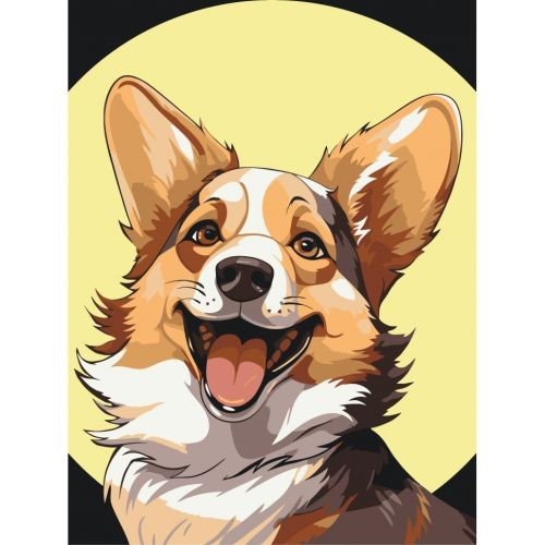Картина за номерами "Коргі Коржик" 30х40 см