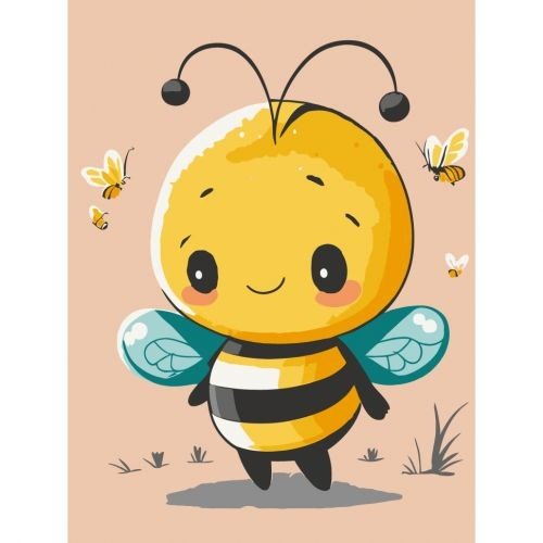 Картина за номерами "Маленька бджілка" 30х40 см