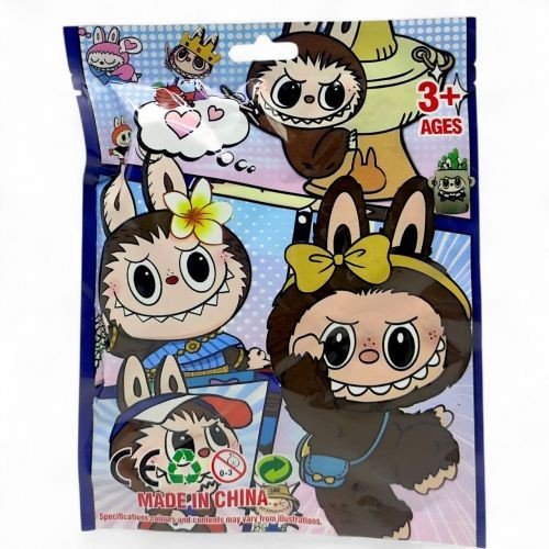 Іграшка-сюрприз (Лабубу 10 см брелок+ 3 картки), мікс видів