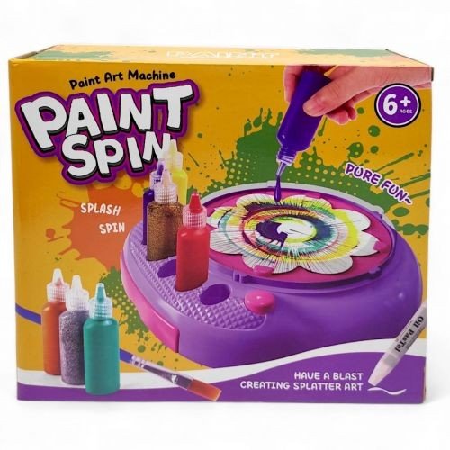 Набір для малювання (електрична машинка, що обертається, 7 кольорів фарб, основи для малювання, 2 пастельних олівці)