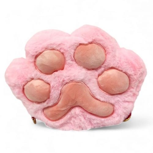 Мʼяка іграшка сумка "Лапка" 25 см (Рожева)