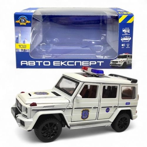Машина "Авто Експерт. Поліція" (металопластик, 1:32, звук, світло, інерція, відкриваються двері)