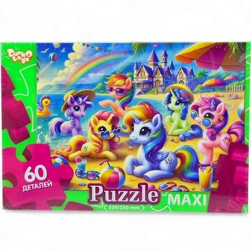 MAXI PUZZLE 60 "ЄДИНОРОГИ НА ПЛЯЖІ"