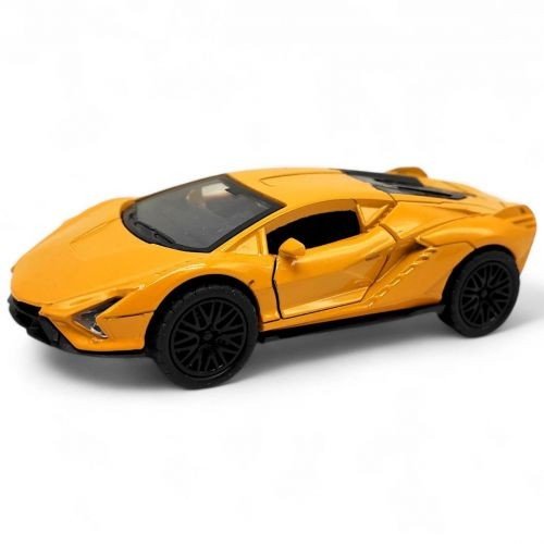 Машинка металева Lamborghini Автопром, інерція, двері, помаранчева