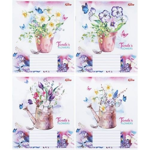 Зошит кольоровий 12 аркушів, коса з доп.лініей "3364" D