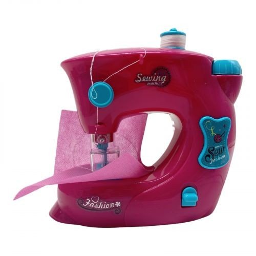 Швейна машинка на батарейках, шиє, підсвічування, нитки, тканина, сантиметр, інструкція, в коробці