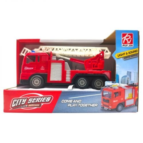 Пожежна машина інерційна, озвучена, зі світлом, в коробці RJ6821-1 р.21*9*12,5см