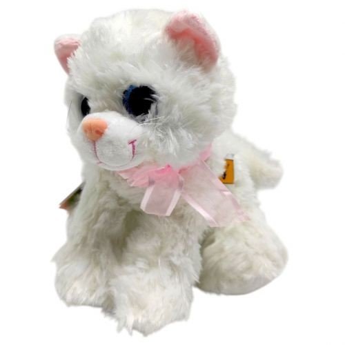 М'яка іграшка "Котик Мяу" 19 см (Білий)