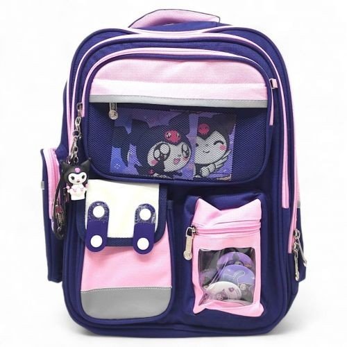 Рюкзак шкільний Kuromi/Куромі, 41х31х13 см (ТЕМНО СИНІЙ)