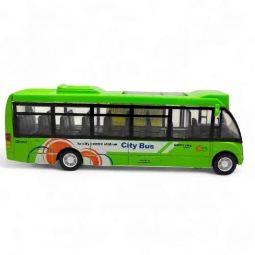 Автобус інерційний, озвучений, зі світлом,(САЛАТОВИЙ)