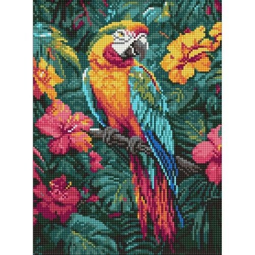 Набір з алмазною мозаїкою "Тропічний птах" 30x40см